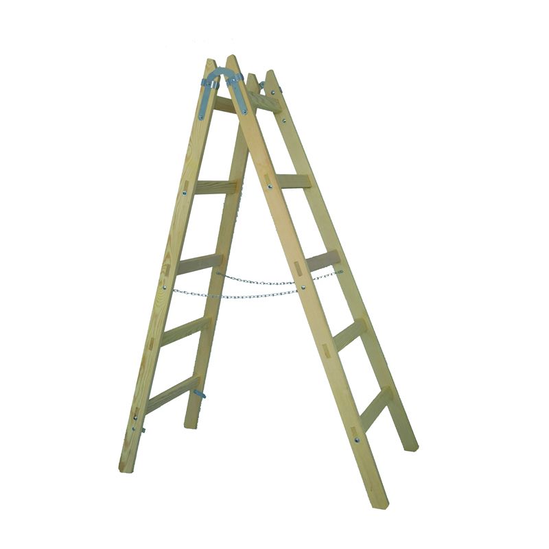 Holzleiter 159cm - 5 Sprossen