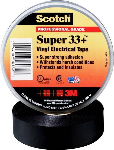 Scotch SUPER33+-25X33 Isolierband Scotch® Schwarz (L x B) 33 m x 25 mm 1 St.