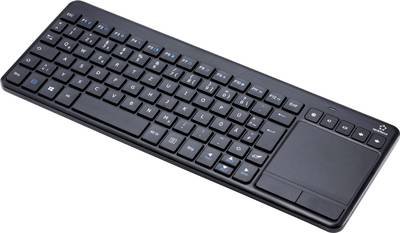 Renkforce MT-1006 Funk Tastatur, Touchpad Deutsch, QWERTZ Schwarz Integriertes Touchpad, Maustasten, Multimediatasten