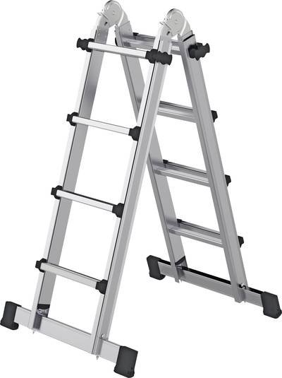 MUNK Günzburger Steigtechnik 32122 Aluminium Teleskopleiter Arbeitshöhe (max.): 5.3 m