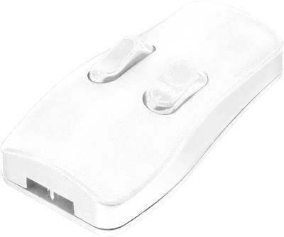 TRU COMPONENTS Schnurschalter Weiß 2 x Aus/Ein 2 A 1 St.
