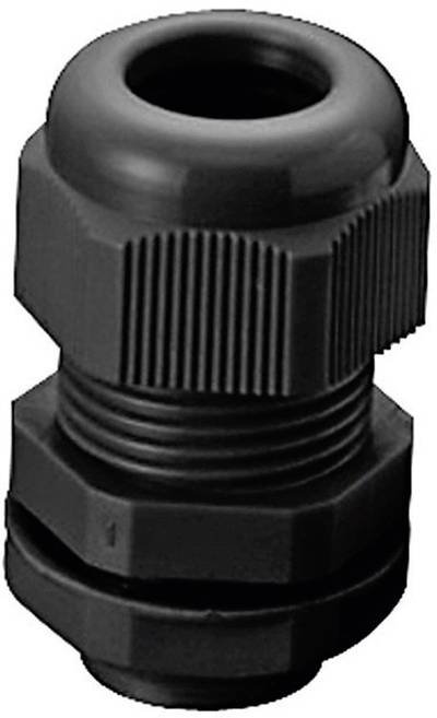 TRU COMPONENTS 1593299 Kabelverschraubung M12 Polyamid Schwarz (RAL 9005) 1 St.