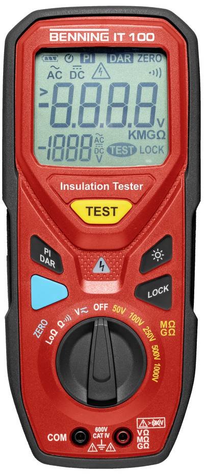 Benning IT 100 Isolationsmessgerät kalibriert (ISO) 50 V, 100 V, 250 V, 500 V, 1000 V 20 GΩ