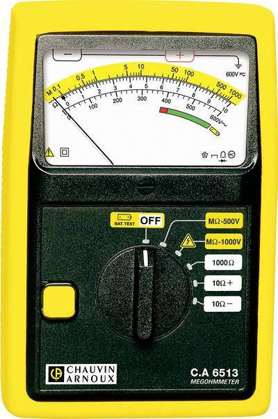 Chauvin Arnoux C.A 6513 Isolationsmessgerät 500 V, 1000 V 1 GΩ