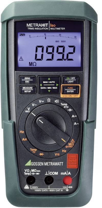 Gossen Metrawatt Metrahit Iso Isolationsmessgerät 50 V, 100 V, 250 V, 500 V, 1000 V 3.1 GΩ