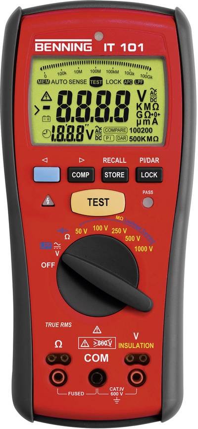 Benning IT 101 Isolationsmessgerät 50 V, 100 V, 250 V, 500 V, 1000 V 20 GΩ