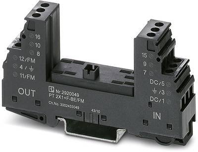 Phoenix Contact 2920049 PT 2X1+F-BE/FM Überspannungsschutz-Sockel 10er Set Überspannungsschutz für: Verteilerschrank 10