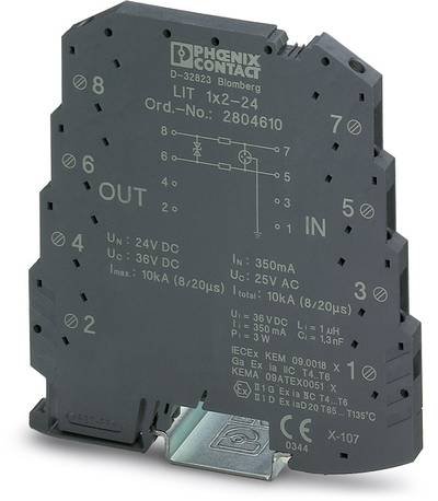 Phoenix Contact 2804610 LIT 1X2-24 Überspannungsschutz-Ableiter 10er Set Überspannungsschutz für: Verteilerschrank 5 kA
