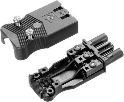 Adels-Contact 17720 Netz-Steckverbinder AC Buchse, gerade Gesamtpolzahl: 2 + PE 16 A Schwarz 1 St.