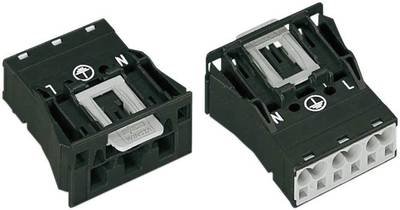 WAGO 770-713 Netz-Steckverbinder WINSTA MIDI Stecker, gerade Gesamtpolzahl: 2 + PE 25 A Schwarz 1 St.