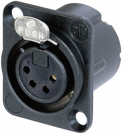 Neutrik NC4FD-LX-B XLR-Steckverbinder Flanschbuchse, Kontakte gerade Polzahl: 4 Schwarz 1 St.