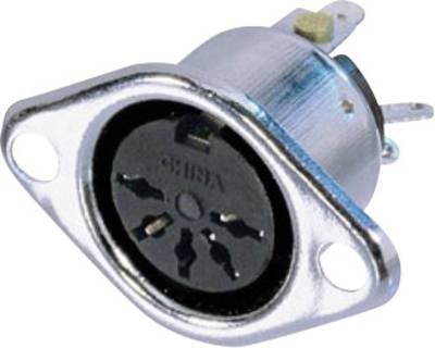 Rean AV NYS325 DIN-Rundsteckverbinder Flanschbuchse, Kontakte gerade Polzahl: 5 Silber 1 St.