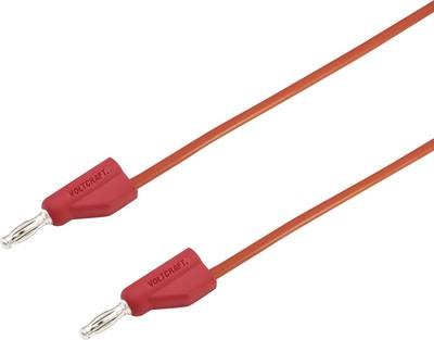 VOLTCRAFT MSB-300 Messleitung Lamellenstecker 4 mm Silikon 0.75 m Rot 1 St.