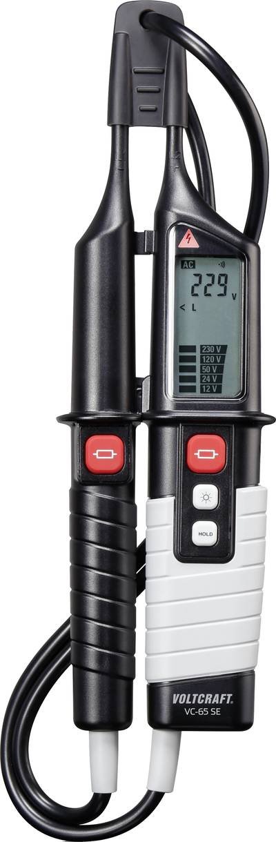 VOLTCRAFT VC-65 SE Zweipoliger Spannungsprüfer CAT III 1000 V, CAT IV 600 V Akustik, LCD, LED