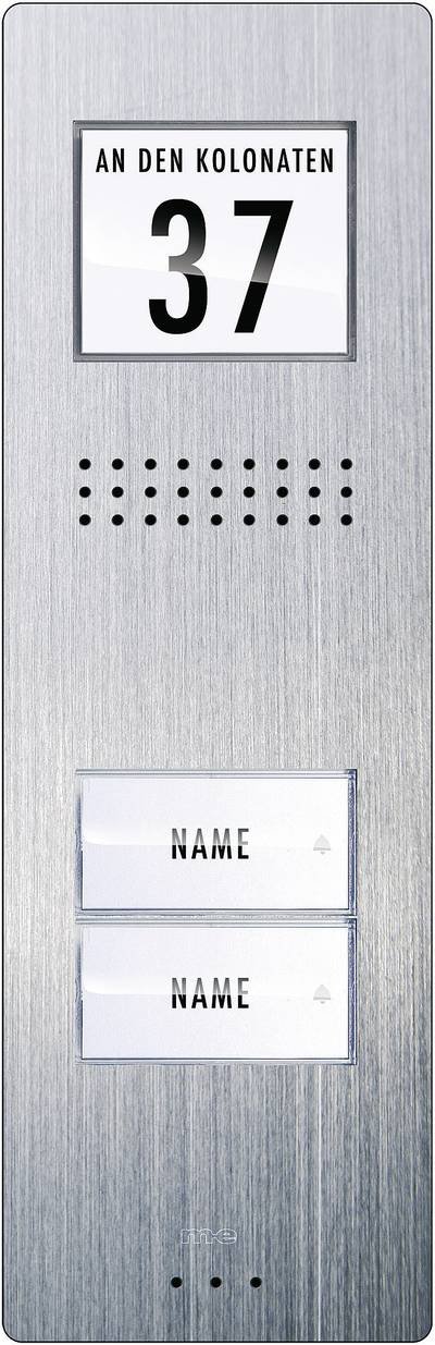 m-e modern-electronics ADV 220 Vistadoor Türsprechanlage Kabelgebunden Außeneinheit 2 Familienhaus Edelstahl