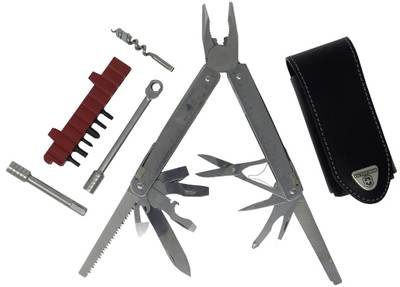 Schweizer Taschenmesser SwissTool Plus II mit Leder-Etui