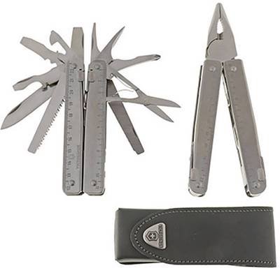 Schweizer Taschenmesser SwissTool III mit Leder-Etui