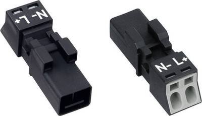 WAGO 890-212 Netz-Steckverbinder WINSTA MINI Stecker, gerade Gesamtpolzahl: 2 16 A Schwarz 1 St.