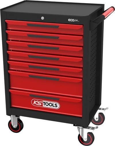KS Tools 897.0007 Werkstattwagen Stahlblech Herstellerfarbe: Schwarz-Rot