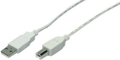LogiLink USB-Kabel USB 2.0 USB-A Stecker, USB-B Stecker 1.80 m Grau CU0007