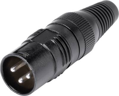 Hicon HI-X3CM-M XLR-Steckverbinder Stecker, gerade Polzahl: 3 Schwarz 1 St.