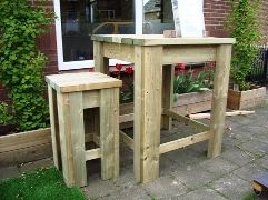 Statafel 75x75x105