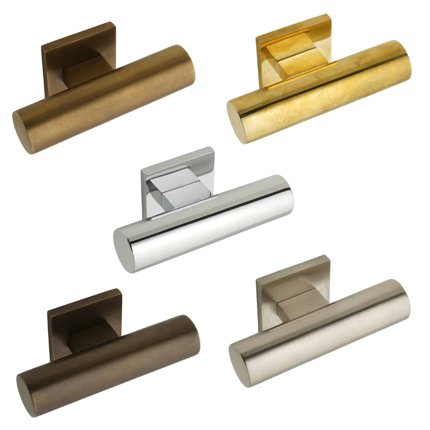 Bouton de meuble Albane T Laiton massif Bauhaus - La Quincaillerie