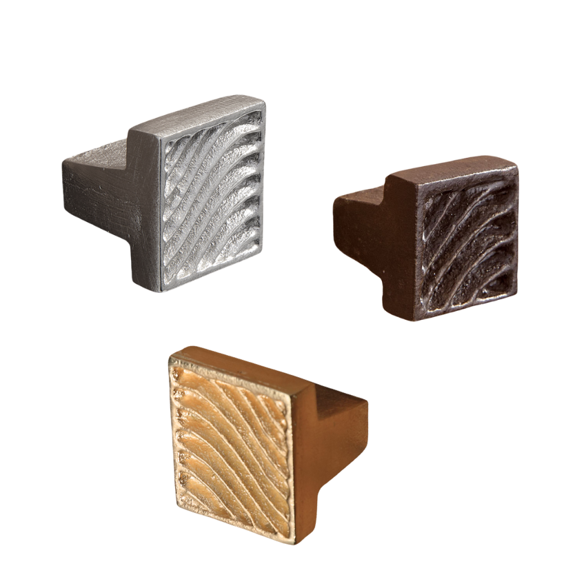 Bouton de meuble Ondes bronze - La Quincaillerie