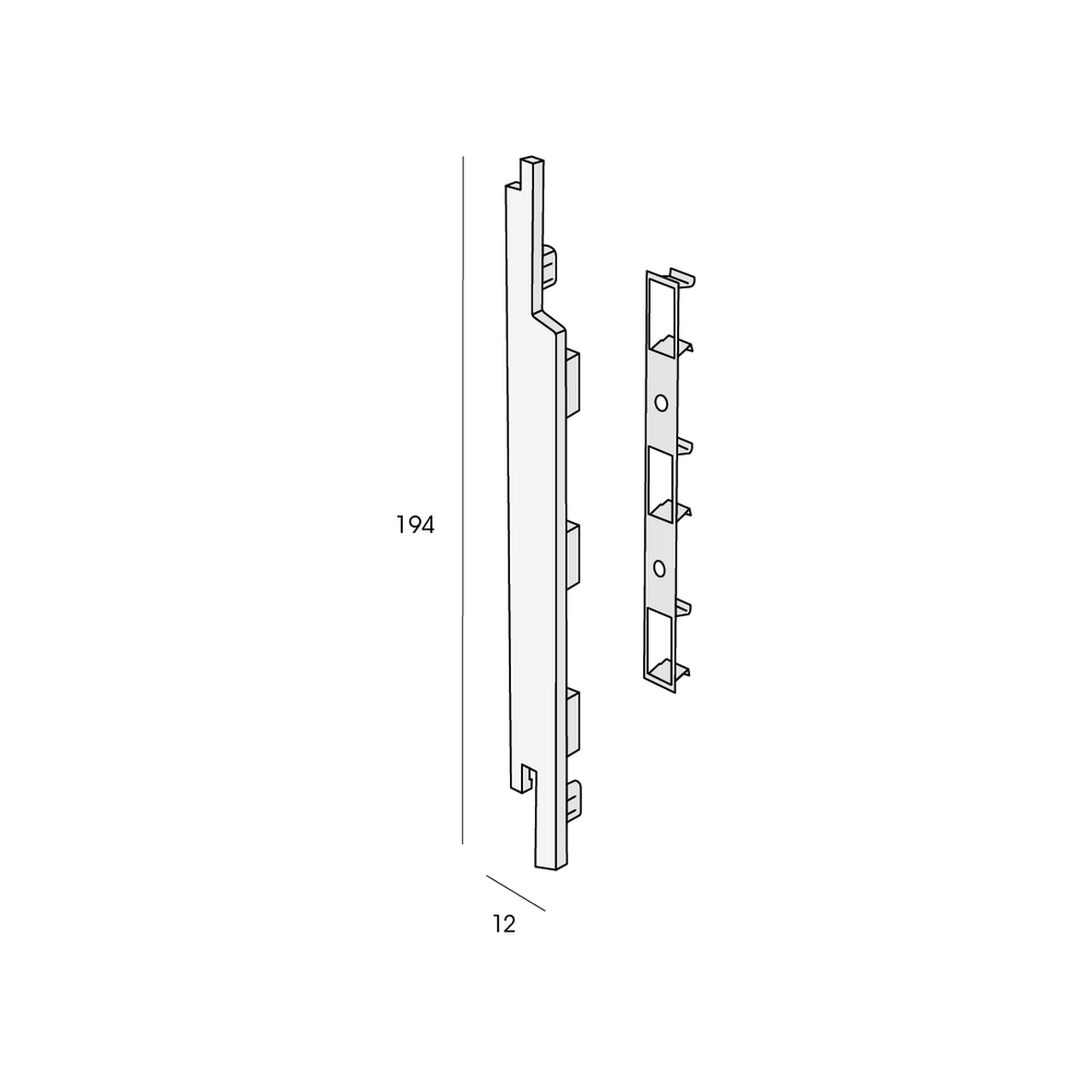 Heering Eindkap+connector links voor 2815 - Wit - Classic (met houtnerf) doos 5 st