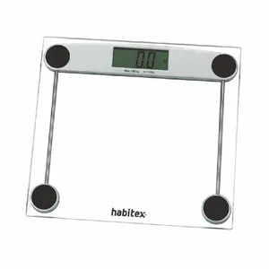 Bascula baÑo digital 180kg transparente bb-70c habitex