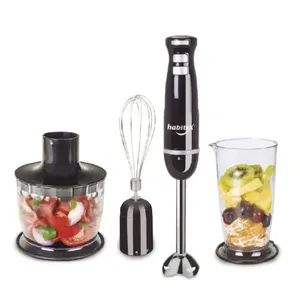 Batidora de brazo c/accesorios 600w negra sc2201a habitex