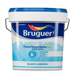 PINTURA PLÁSTICA MATE BLANCO GLACIAR BRUGUER 15L