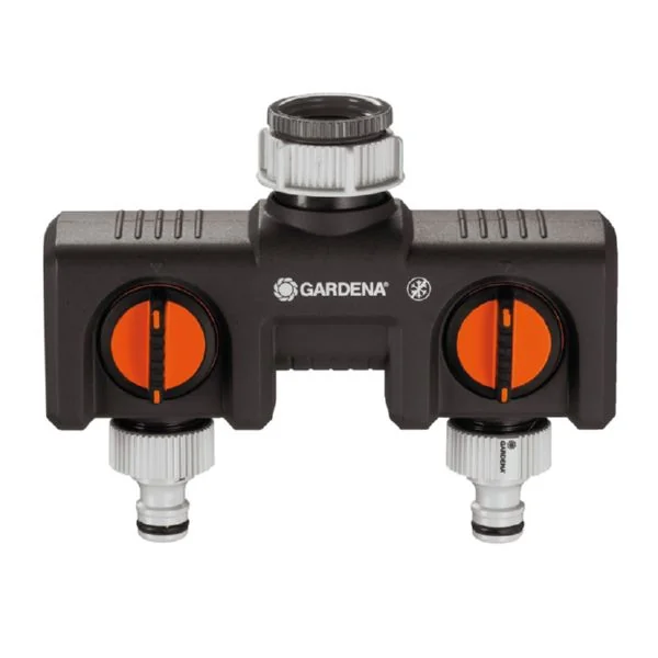 Gardena distribuidor grifo 2 vias 3/4/1"