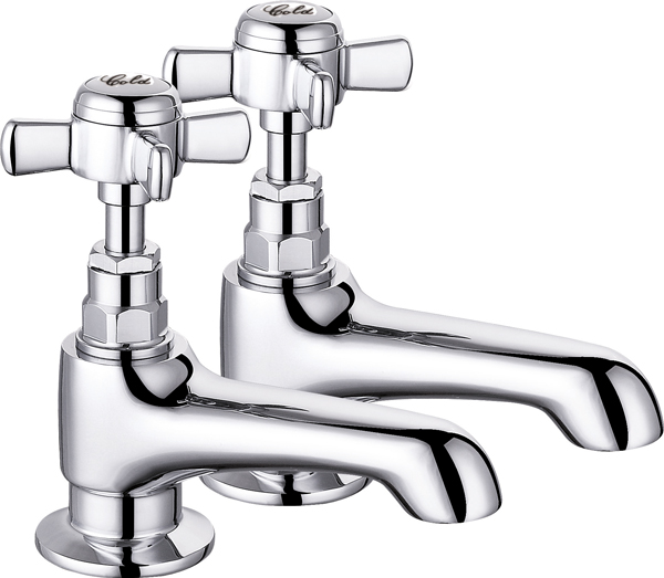 Edwardian Long Spout Basin Taps