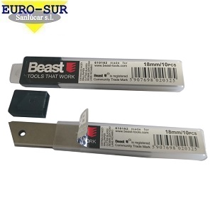 BLISTER 10 CUCHILLA CUTTER 18 mm 8709
