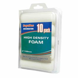 SupaDec High Density Foam Mini Paint Roller Sleeves - 4" - Pack Of 10