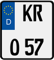 EU Motorradkennzeichen 180 & 220 mm jetzt online kaufen - Christoph Kroschke GmbH