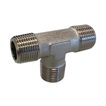 Racord forma "t" con rosca cónica m-m-m mod. l90
