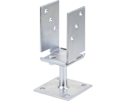 ALBERTS U-Pfostenträger verstellbar zum Aufschrauben 71-131 x 110 x 70 mm galvanisch verzinkt dickschichtpassiviert 1 Stück