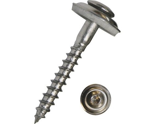 Spenglerschraube m. Dichtscheibe 4,5x25 mm Edelstahl rostfrei A2 mit I-Stern I 20, 100 Stück