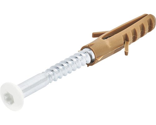 Fussleistenschraube weiss T15 3,5 x 40 mit Dübel 50 Stück