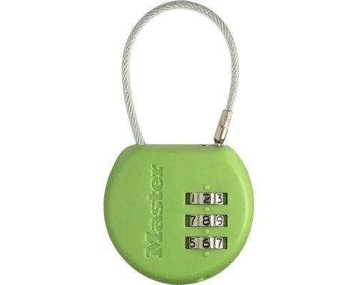 MasterLock Kabel Zahlenschloss mit Adressschild farblich assortiert 1 Stück