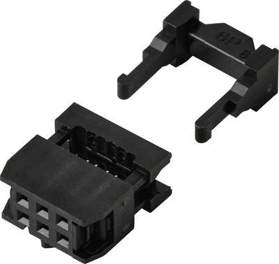 TRU COMPONENTS TC-13537784 Pfosten-Steckverbinder mit Zugentlastung Rastermaß: 2.54 mm Polzahl Gesamt: 6 Anzahl Reihen: