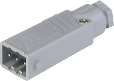 Hirschmann 932 143-106-1 Netz-Steckverbinder STAS Stecker, gerade Gesamtpolzahl: 3 + PE 16 A Grau 1 St.