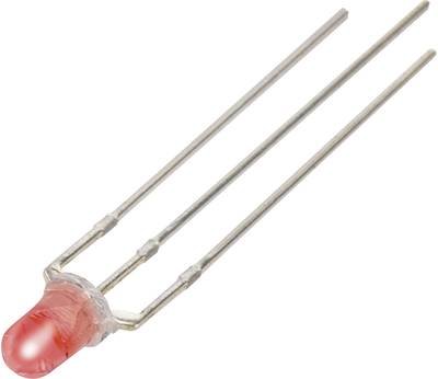 TRU COMPONENTS YBR-30FRW00-A LED bedrahtet Rot, Weiß Rund 3 mm 1000 mcd, 1870 mcd 46 °, 44 ° 20 mA, 20 mA 2 V, 3.3 V