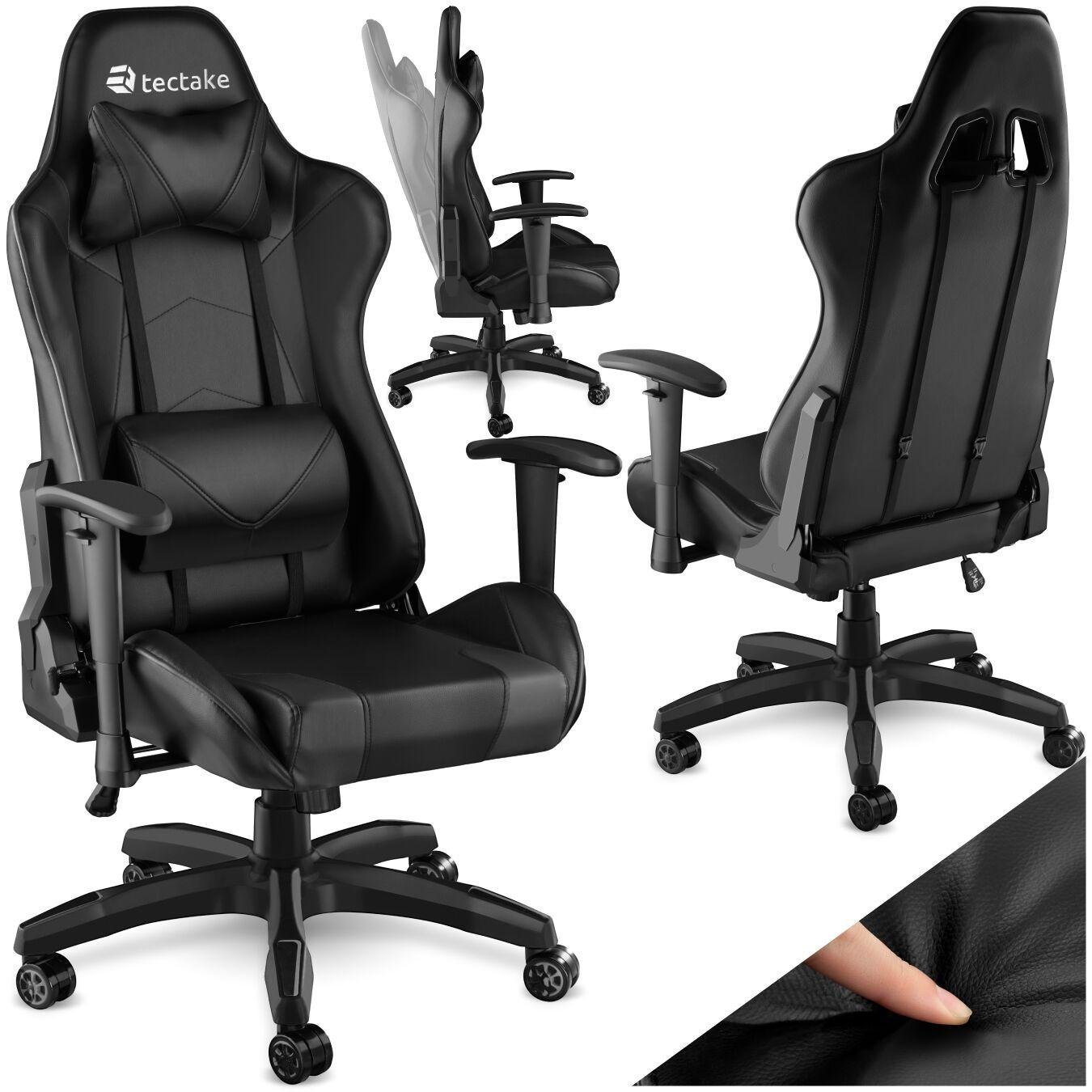 Racing Gaming Stuhl Twink ergonomische Form, mit verstellbarer Rückenlehne 360° drehbar und stufenlos höhenverstellbar