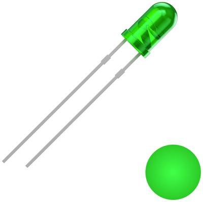 Quadrios 2111O152 LED bedrahtet Grün Rund 3 mm 2500 mcd 30 ° 20 mA 3 V