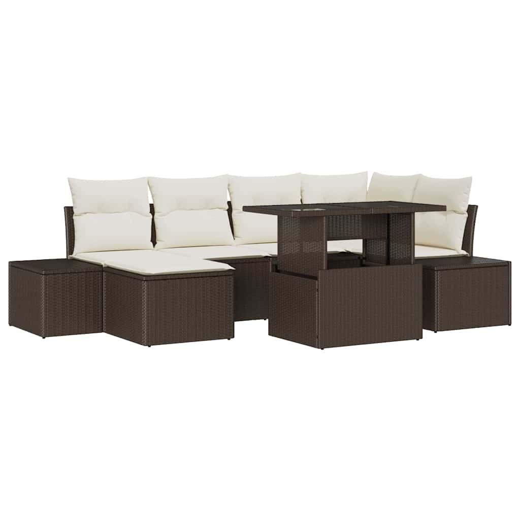Outdoor-sofagarnitur poly-rattan