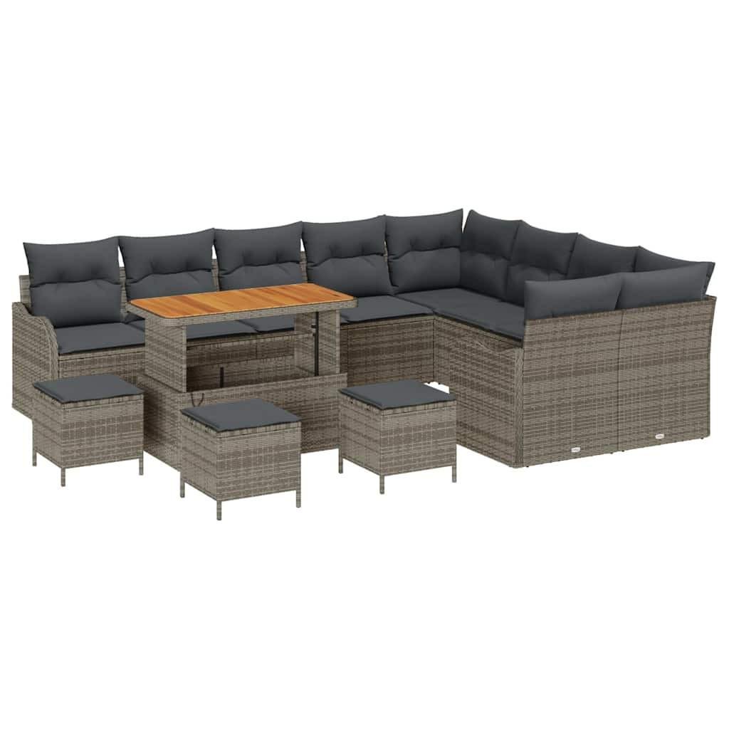 Gartensofa-set poly-rattan