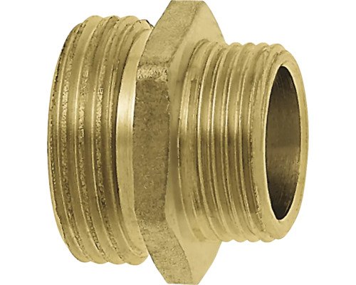 Übergangs-Gewindenippel Messing, Aussengewinde 1/2"x3/4"